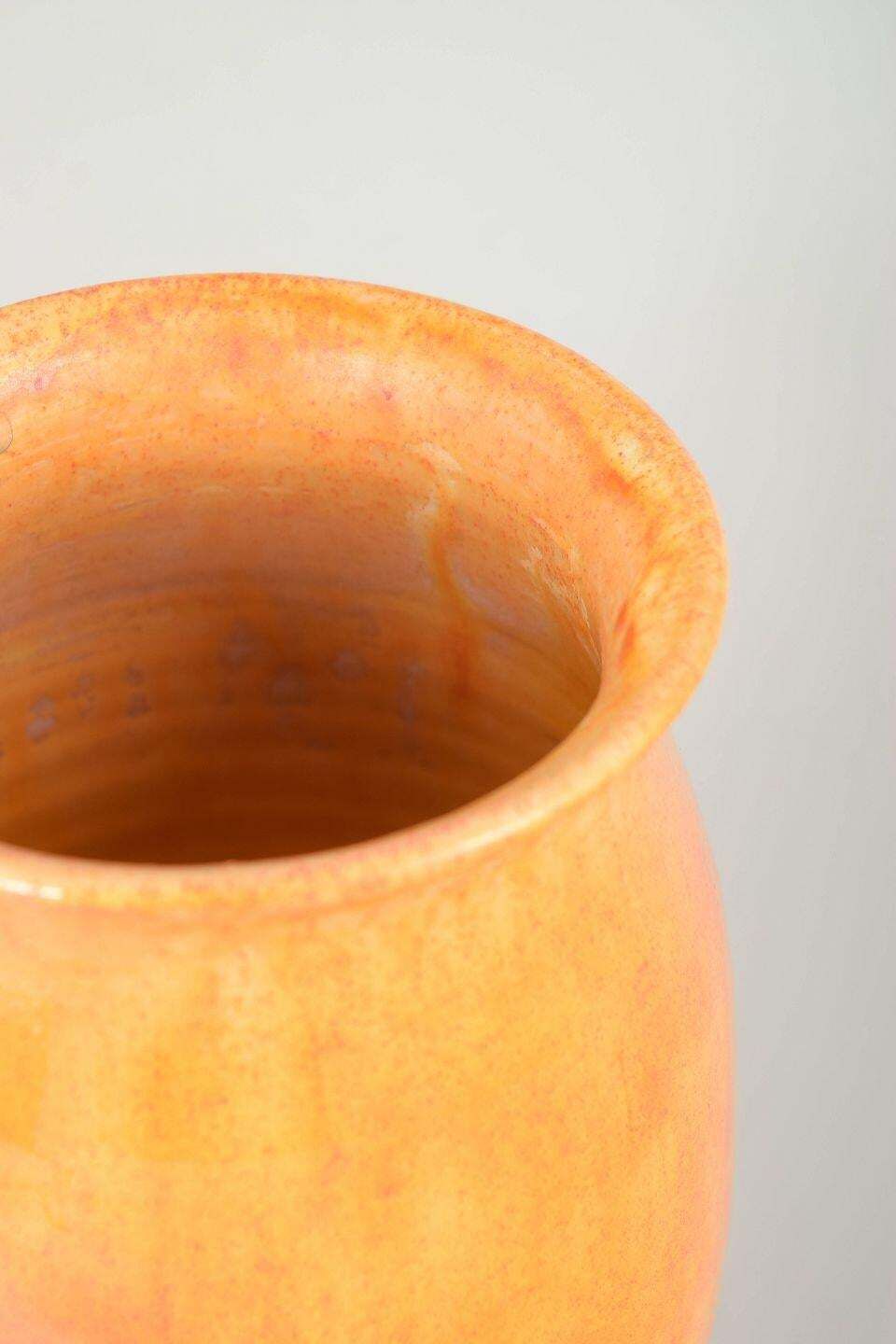 Kähler, Denmark. Ceramic Vase With Glaze In Yellow And Orange Tones. 1930s photo for sale