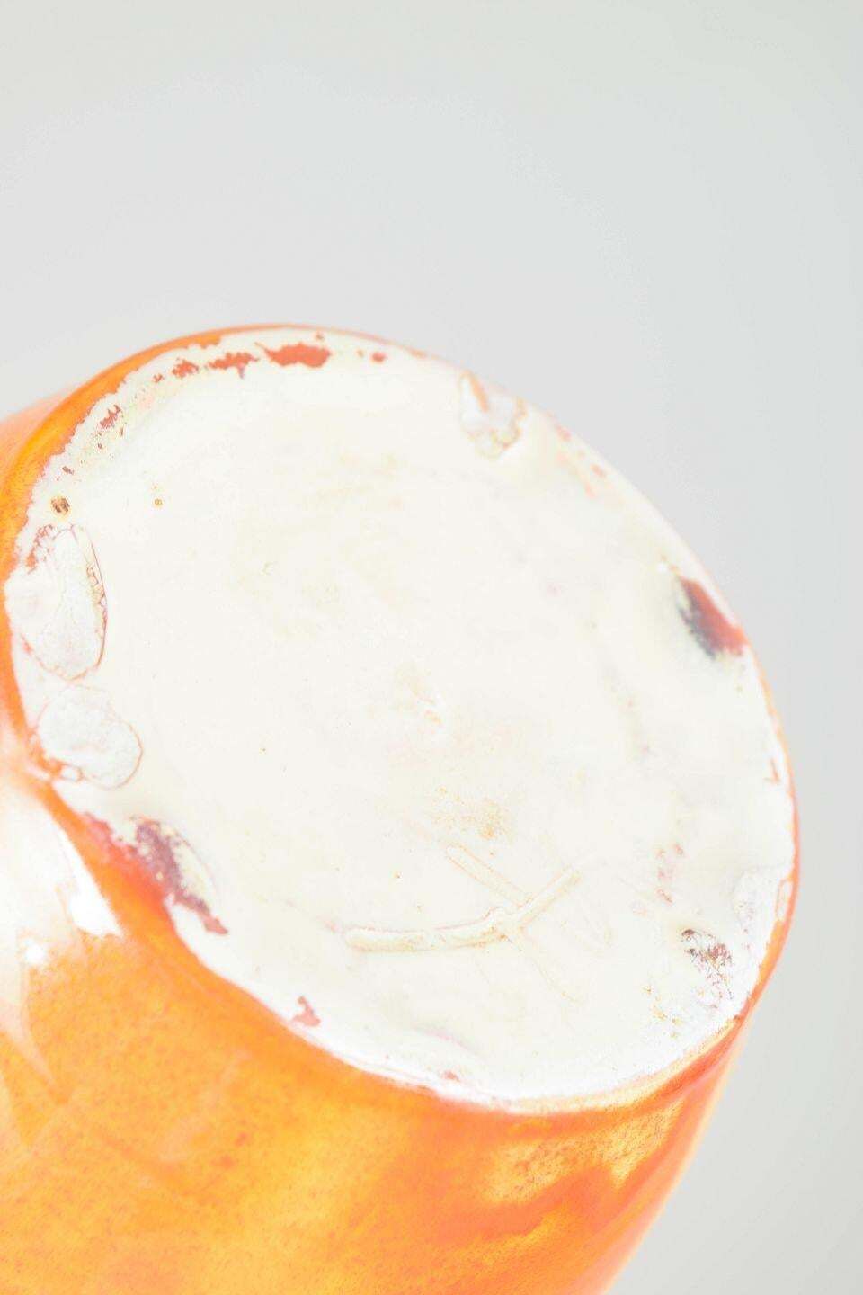 Kähler, Denmark. Ceramic Vase With Glaze In Yellow And Orange Tones. 1930s photo Home Decor