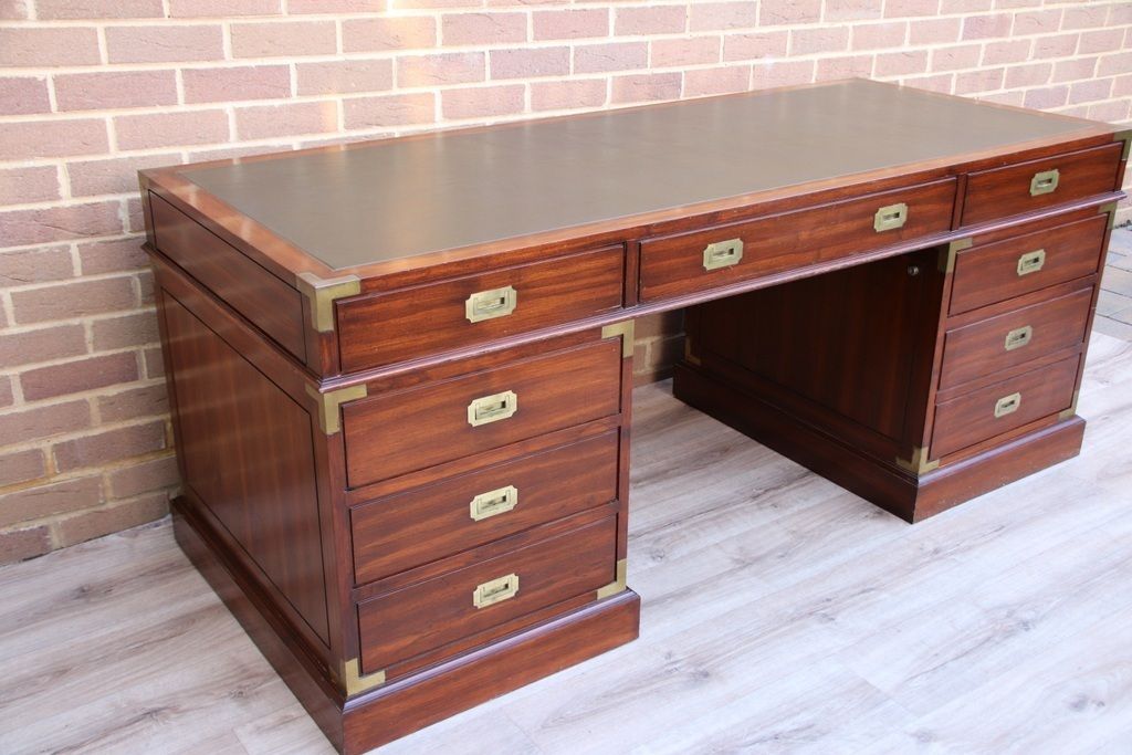 Directors Campaign Pedestal Desk photo furniture