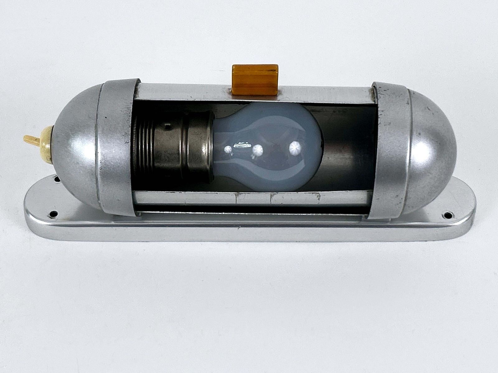 Streamline Design Bauhaus Sub Marine Cabinet Sconce By König Germany 1940s photo Lighting