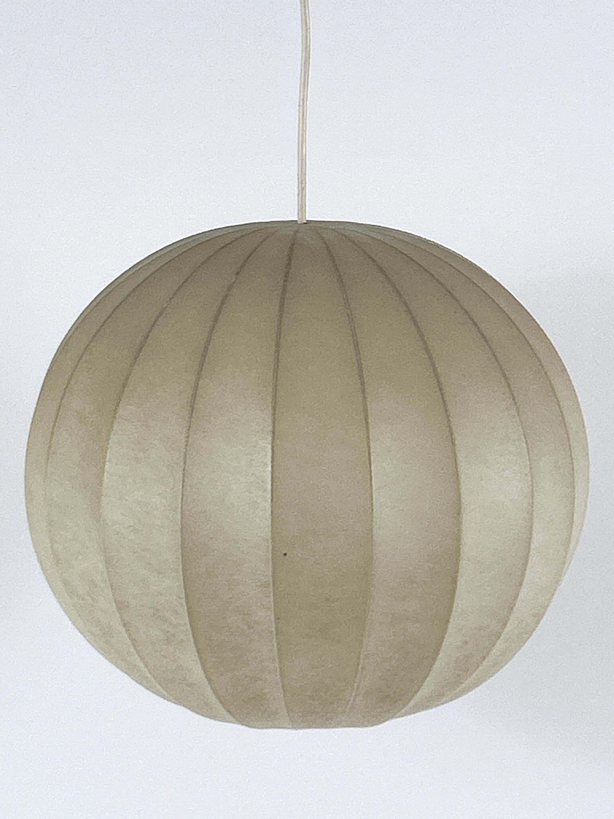 photo furniture Mid Century Goldkant Globe Cocoon Pendant Lamp Or Hanging Light Germany 1960s
