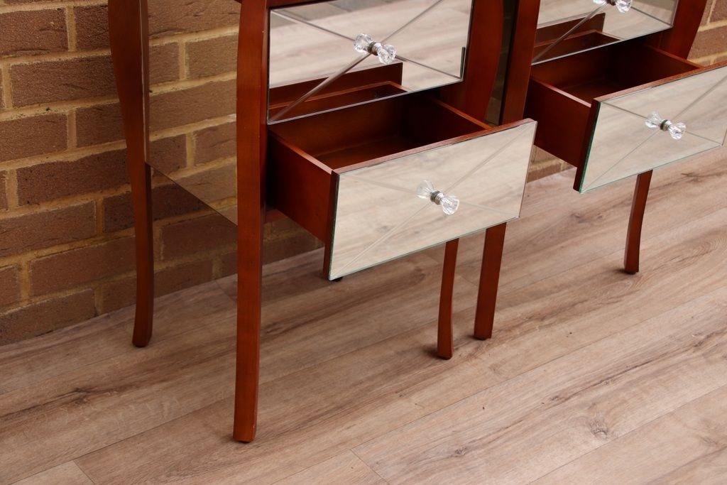 Pair Of Laura Ashley Mirrored Bedside Tables photo 340.0