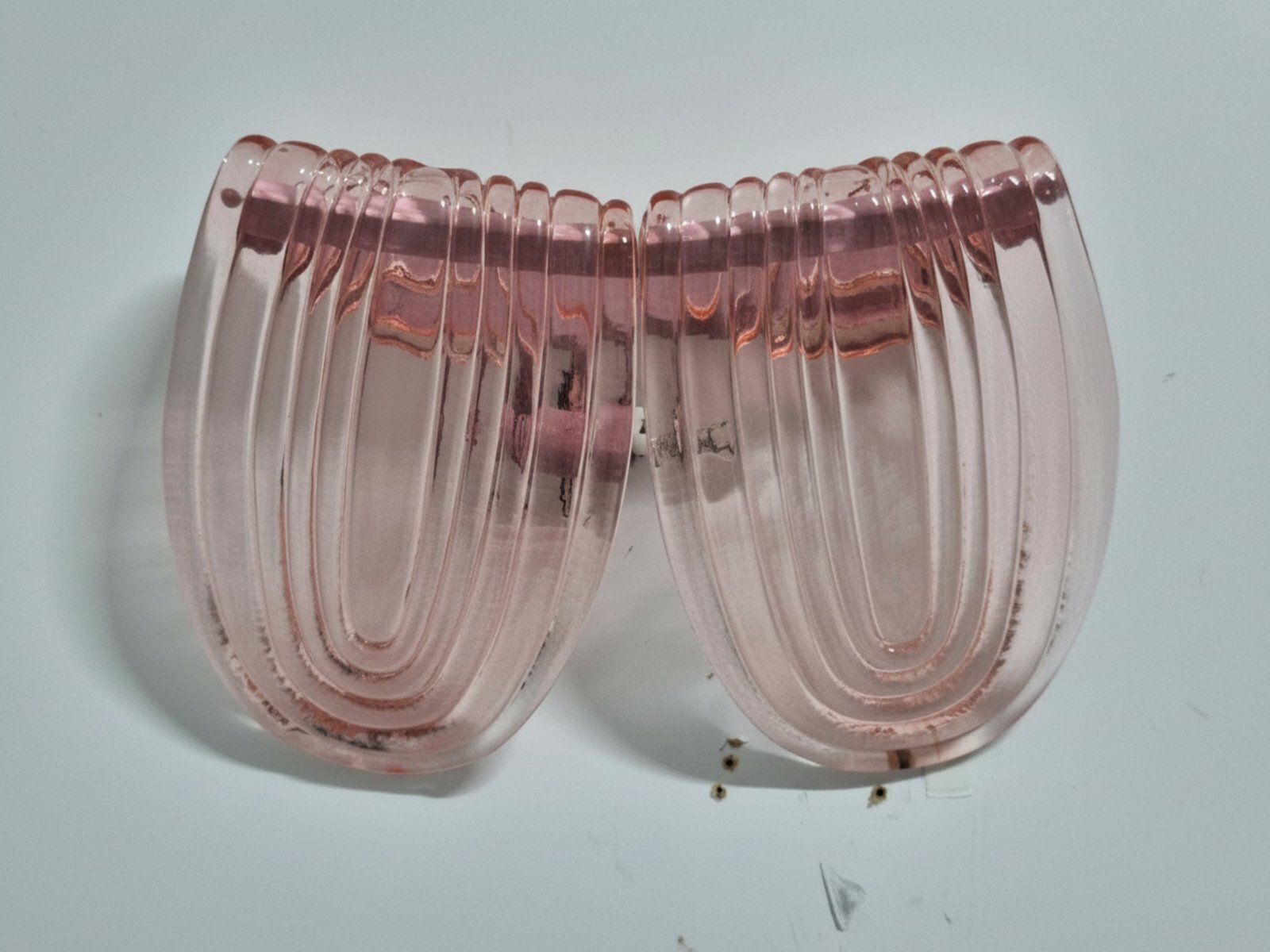 Art Deco Style Pink Murano Glass Wall Lamps, 1940s, Set Of 2 photo furniture