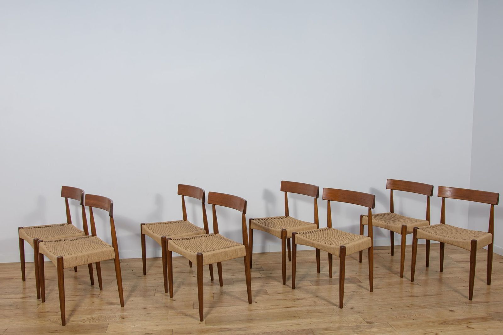 Mid Century Modern Dining Chairs By Arne Hovmand Olsen For Mogens Kold, 1960s, Set Of 8 photo 4605.0
