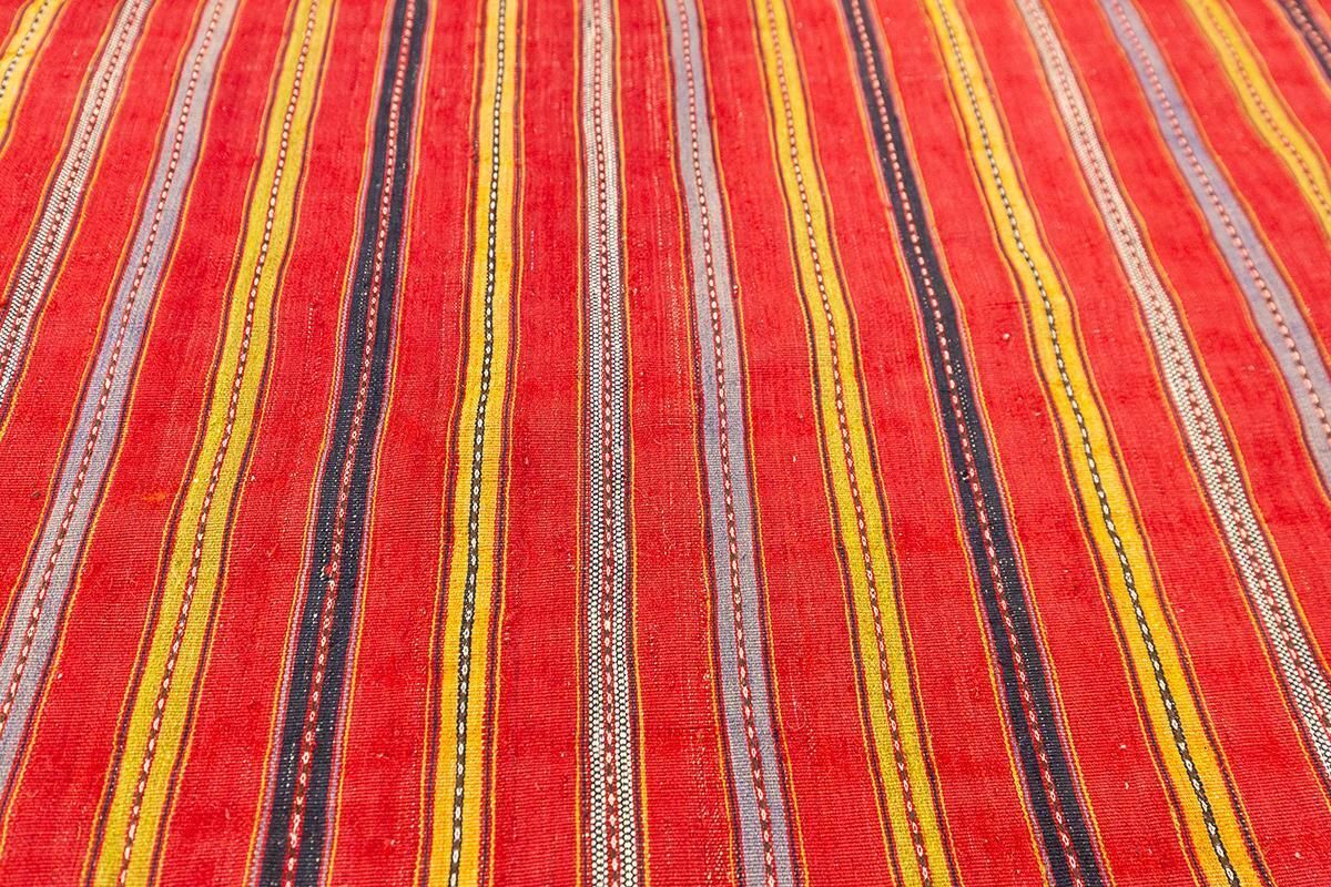 Vintage Kilim Rug Colorful Stripes photo for sale