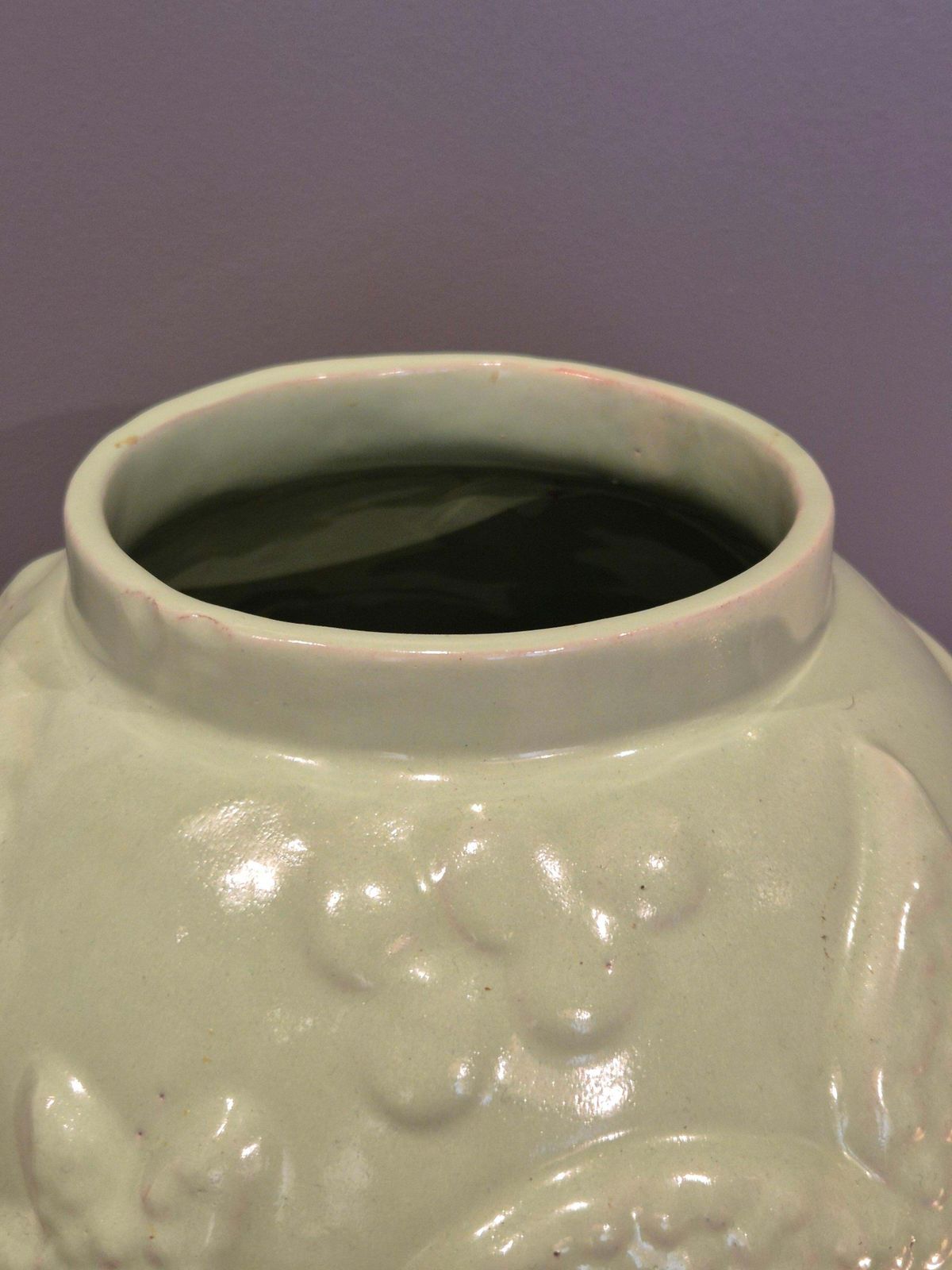 Large Earthenware Vase With Celadon/Green Glaze, Swedish Modern photo 2494.0