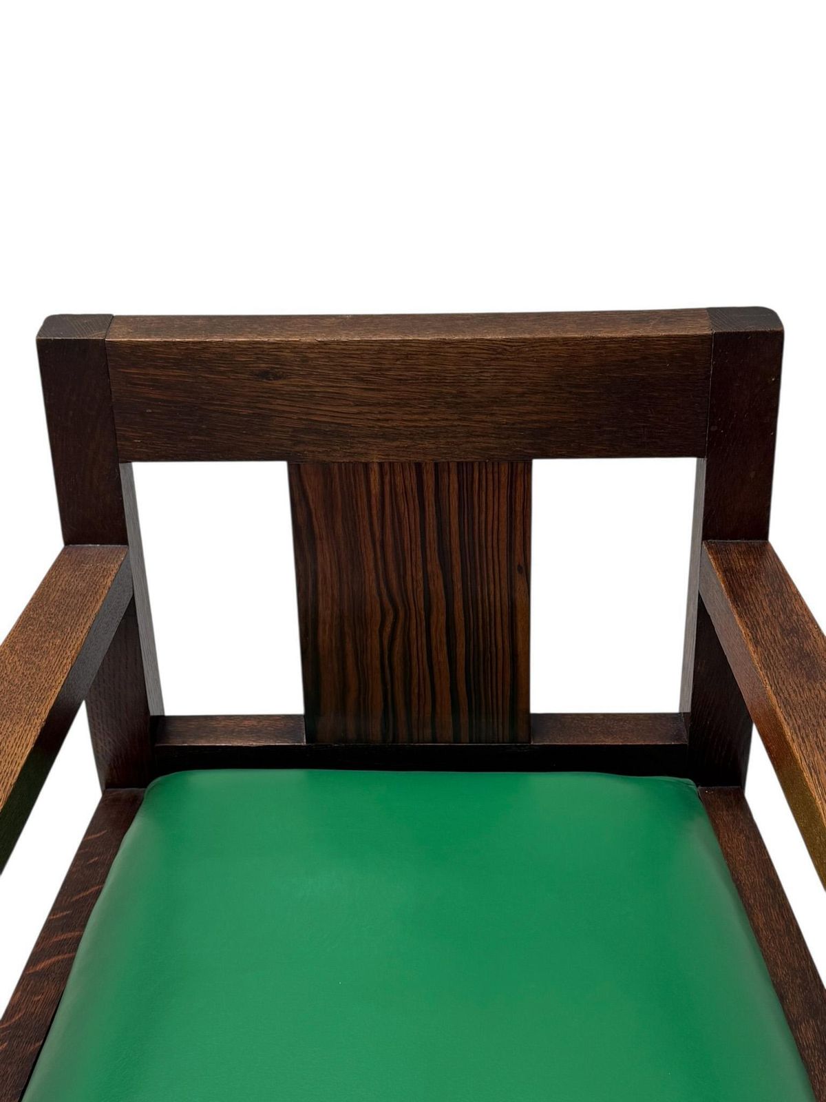 photo vintage 1920s Art Deco Modernist Desk And Armchair Set In Solid Oak