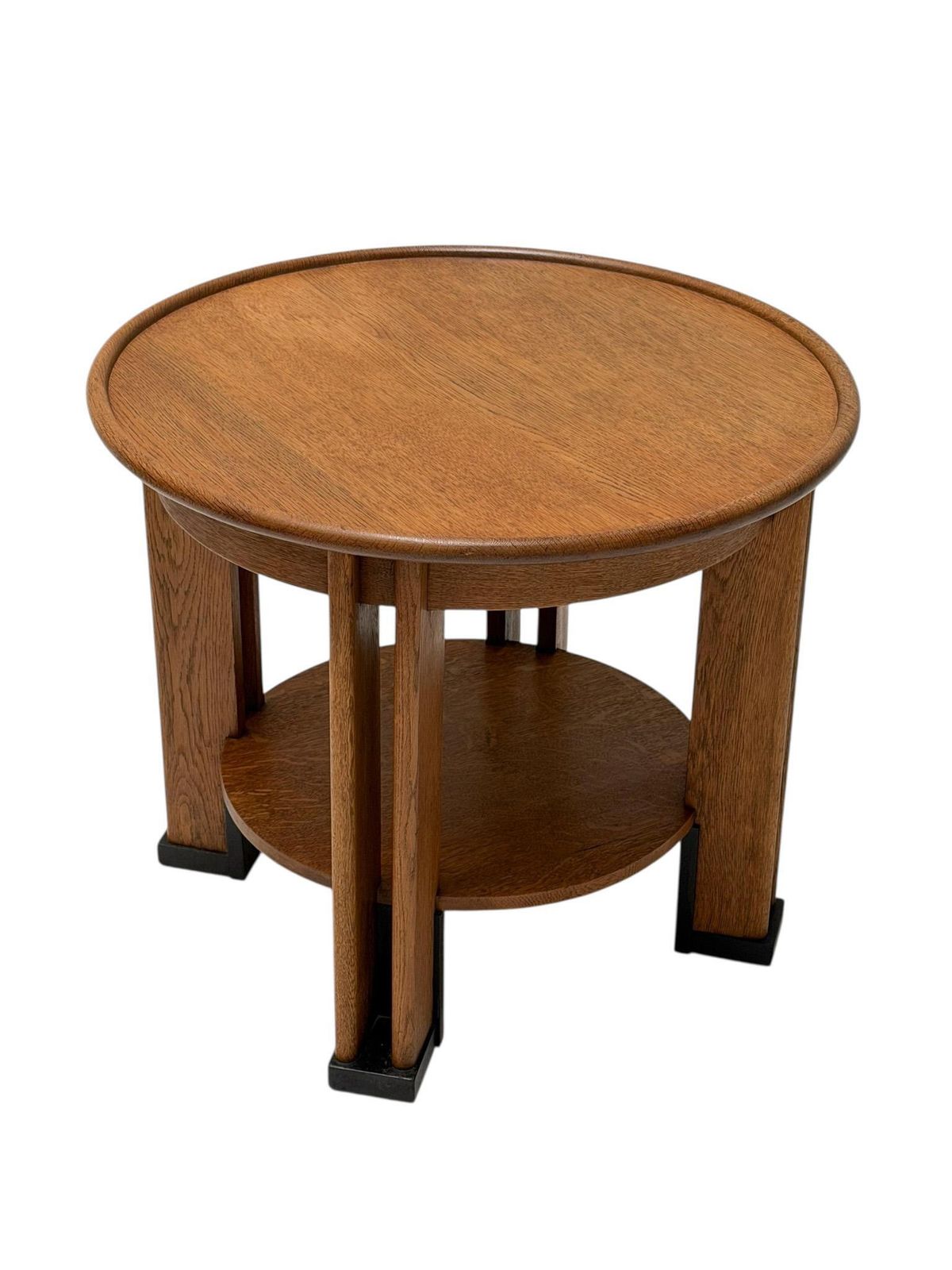 Art Deco Coffee Table By Jan Brunott, Solid Oak, Dutch Design, 1920s photo Furniture