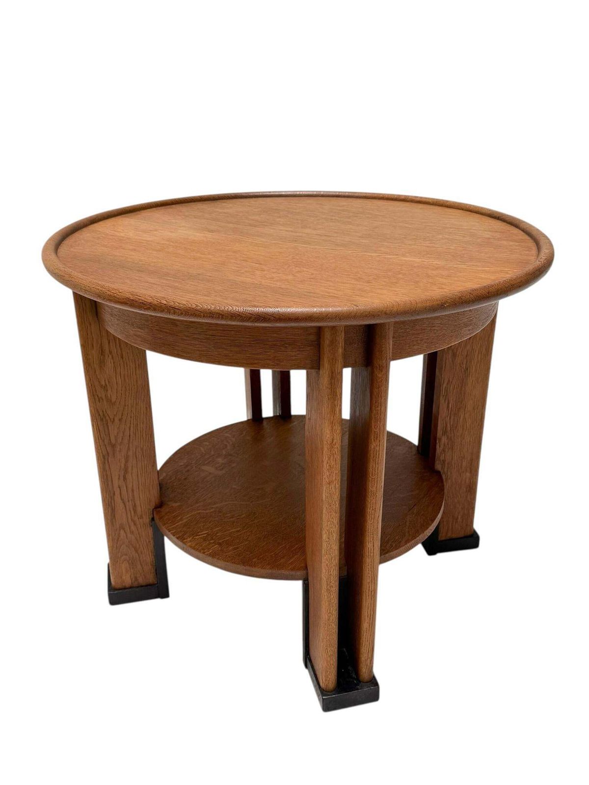 Art Deco Coffee Table By Jan Brunott, Solid Oak, Dutch Design, 1920s photo vinterior