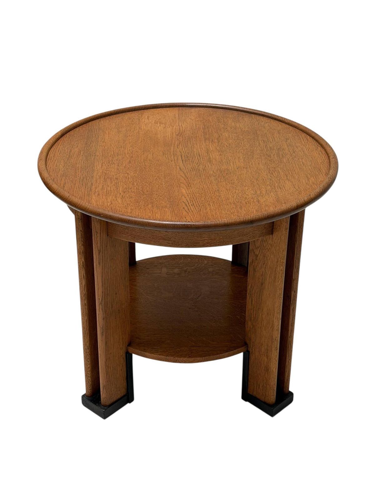 photo furniture Art Deco Coffee Table By Jan Brunott, Solid Oak, Dutch Design, 1920s