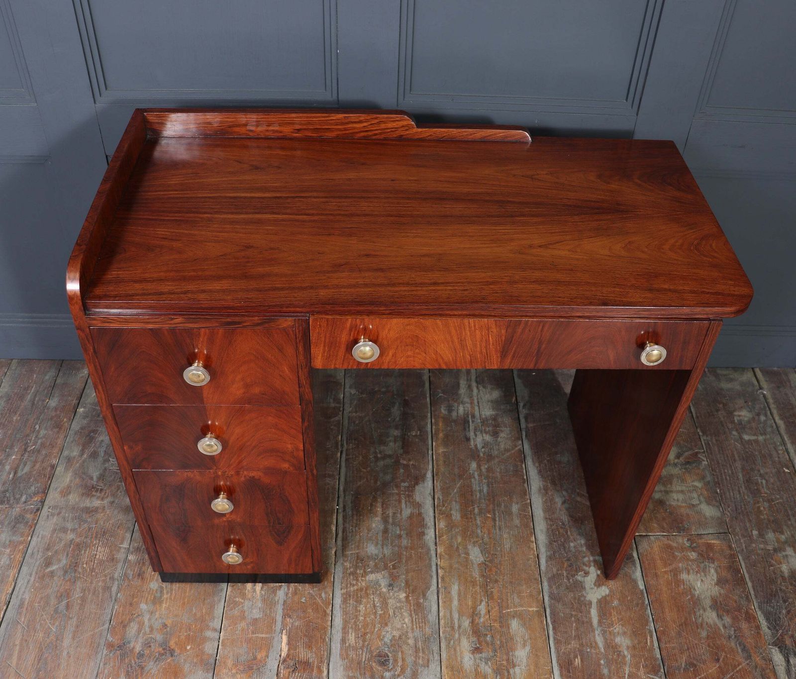 French Art Deco Single Pedestal Desk photo vinterior