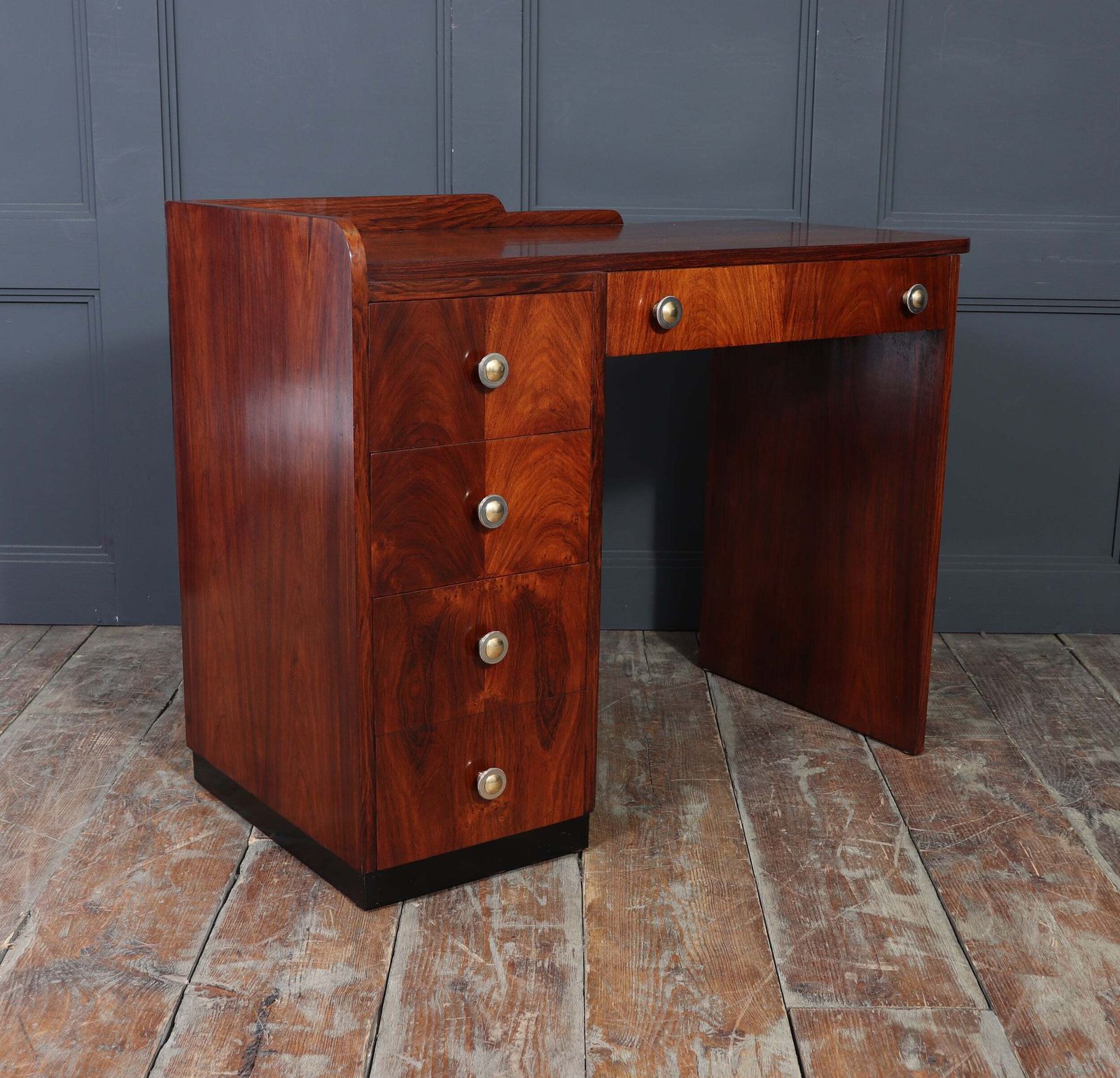 photo for sale French Art Deco Single Pedestal Desk