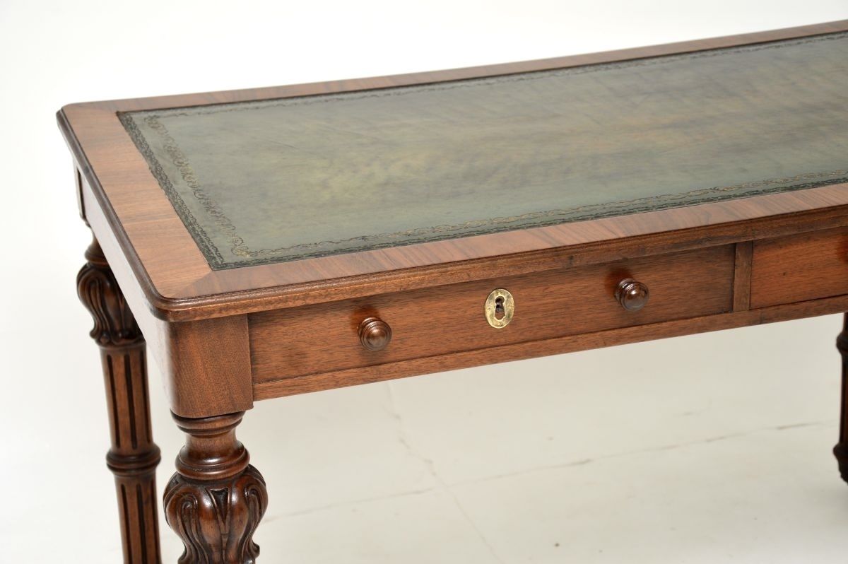 Antique William IV Walnut Partners Writing Table / Desk photo for sale