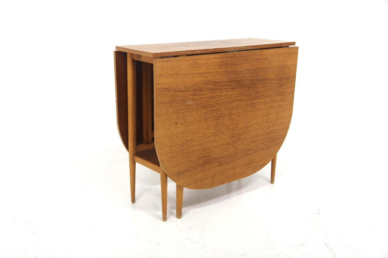 Teak Drop Leaf Dining Table, Sweden, 1950 photo for sale
