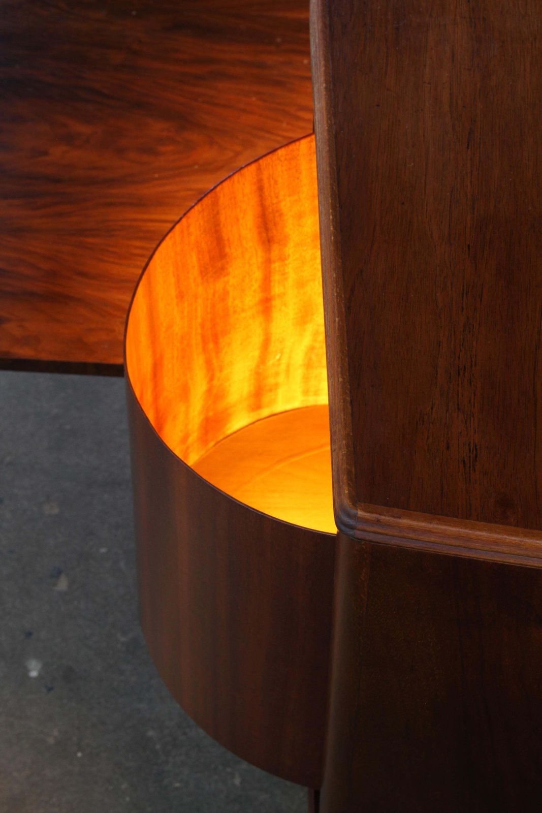 photo for sale Vintage Art Deco Mahogany Writing Desk, Danish Mid Century Modern, 1950s