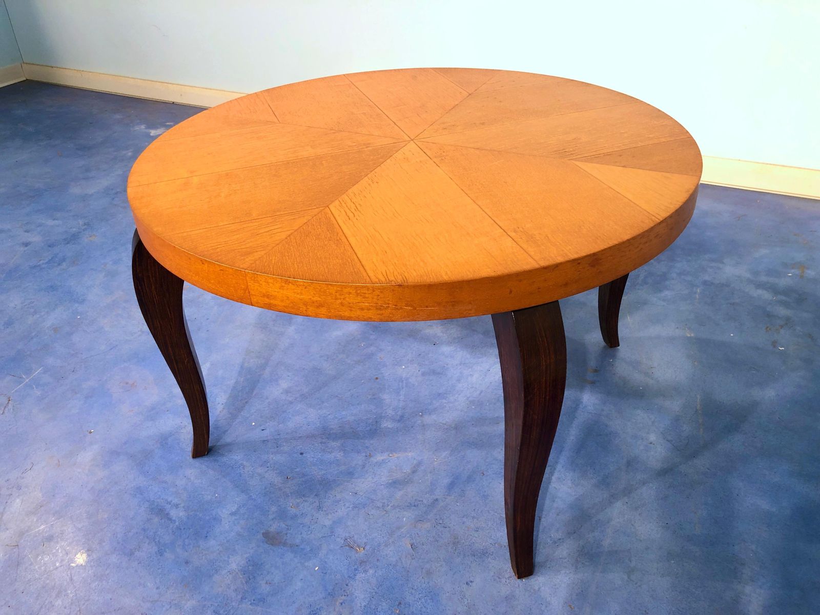French Art Deco Coffee Table, Maple Top, Elegant Design, 1940s, France photo buy