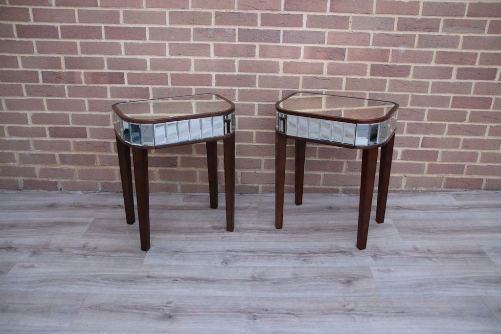 Pair Of Mirrored Bedside Tables photo vinterior