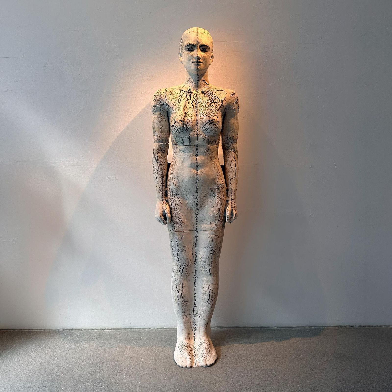 Life Size Unique Hand Painted Clay Sculpture, Modern Figurative Art, 2015s photo furniture