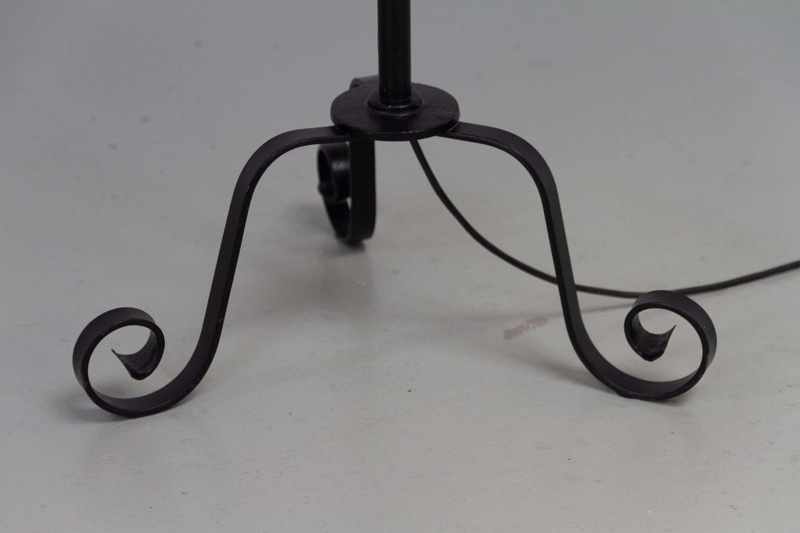 Danish Art Deco Tripod Floor Lamp In Wrought Iron, 1940s. photo 661.0