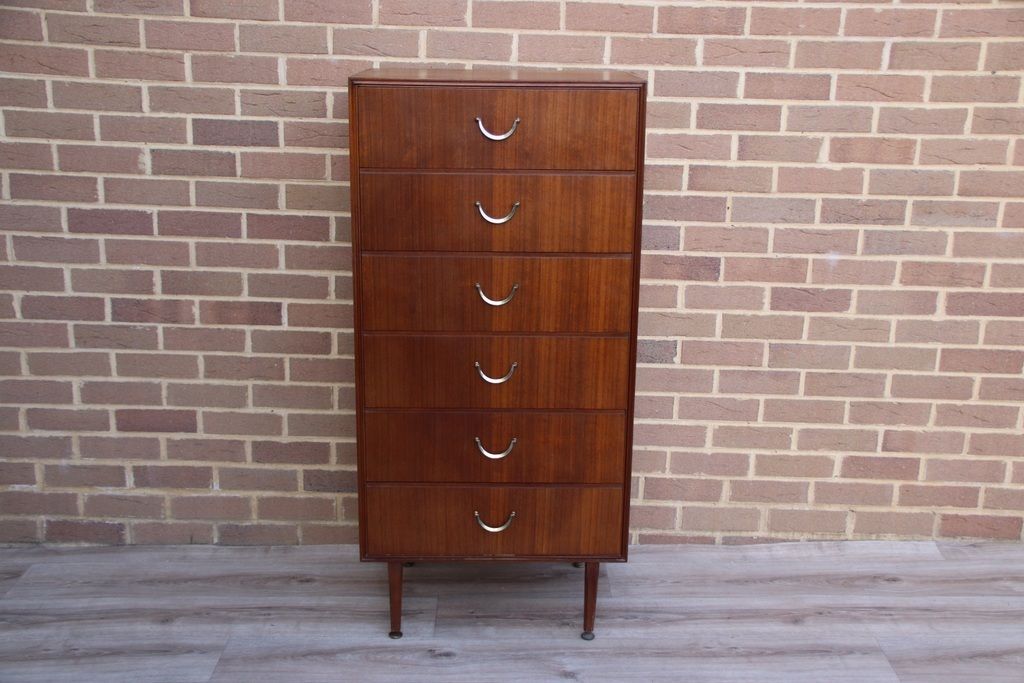 Meredew Mid Century Vintage Teak Tallboy