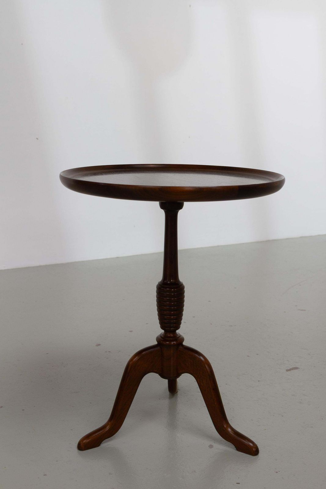 Round Danish Side Table In Oak And Walnut By Anton Kildeberg, 1960s. photo 528.0