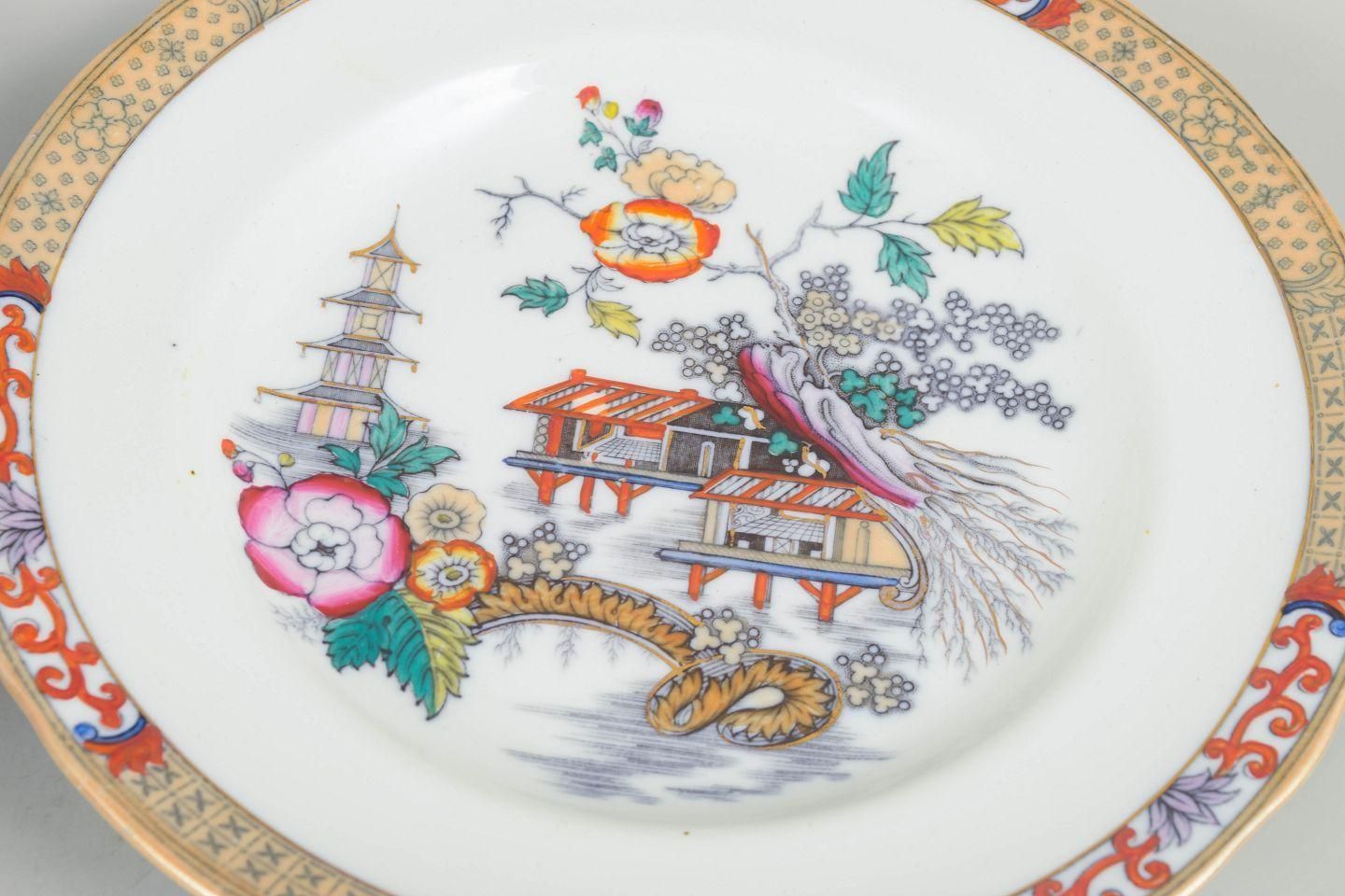 Rörstrand, Zweden. Zes Dinerborden In Faience. 'Japan' Serie. Begin 20e Eeuw. photo for sale