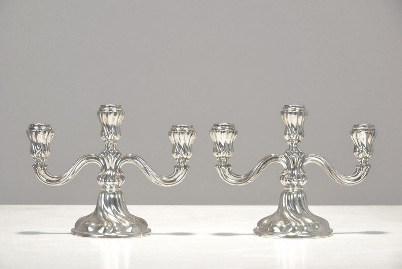 Silver 830/1000 Chandeliers, Germany, 1935, Set Of 2 photo Lighting