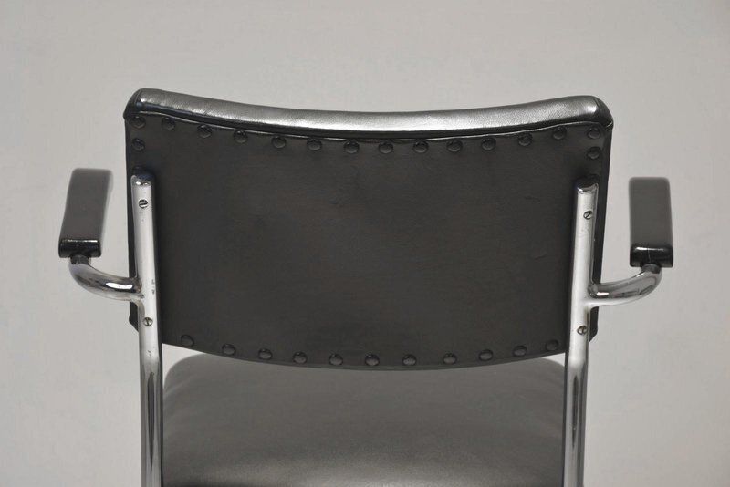 photo buy Desk Chair With Chrome Plated Steel Tube By Factory Design, 1950