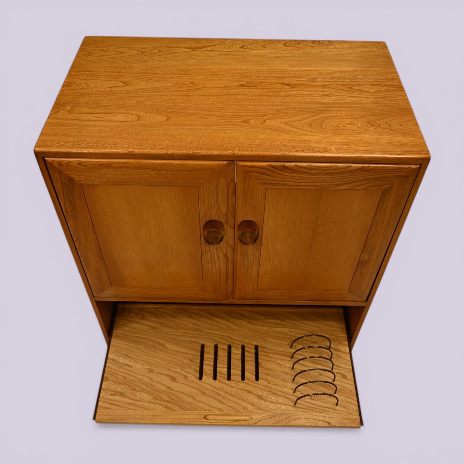 Furniture Ercol Mural Tv Video Cabinet Windsor Range Light Finish Free Uk Delivery photo
