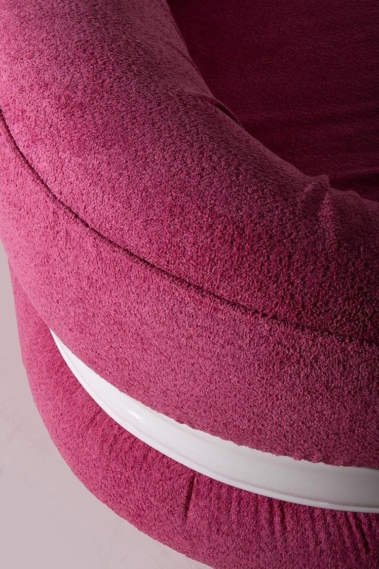 Italian Fluid Sofa Premiere In Pink Bouclé By Adriano Piazzesi photo buy
