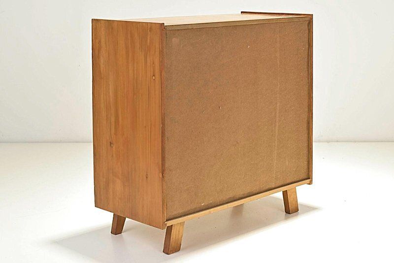 Furniture Small Yellow Pavatex Sideboard Attributed To Stella Möbel, Switzerland, 1950s photo