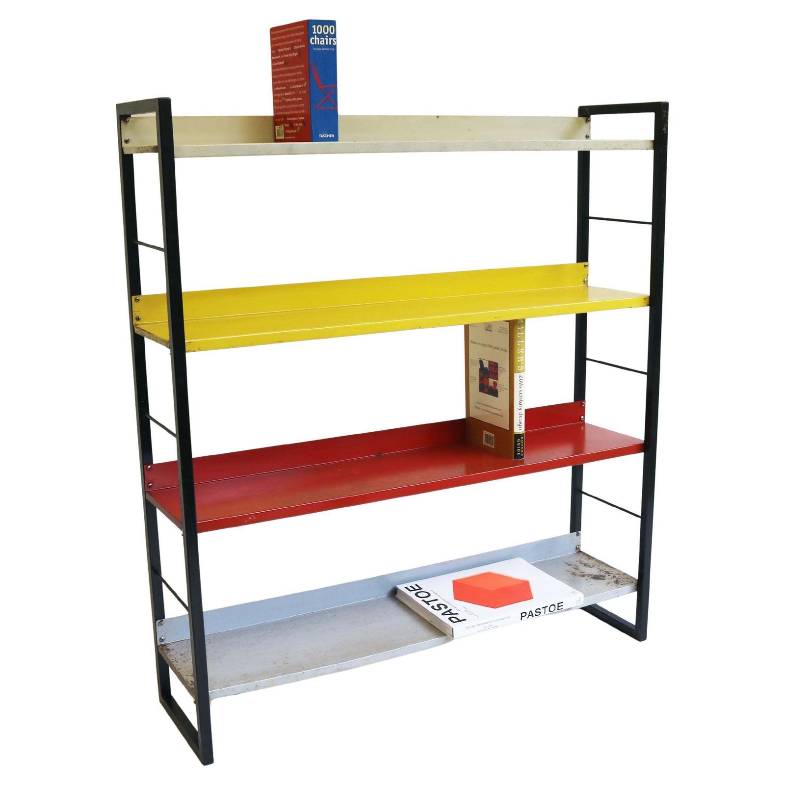 A. Dekker Dutch Design Bookcase By Tomado Holland 1950 Colourfull Minimalist