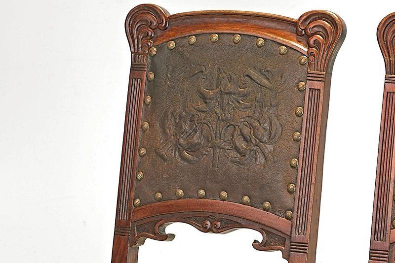 Furniture Art Nouveau Chairs, Germany, 1908, Set Of 2 photo
