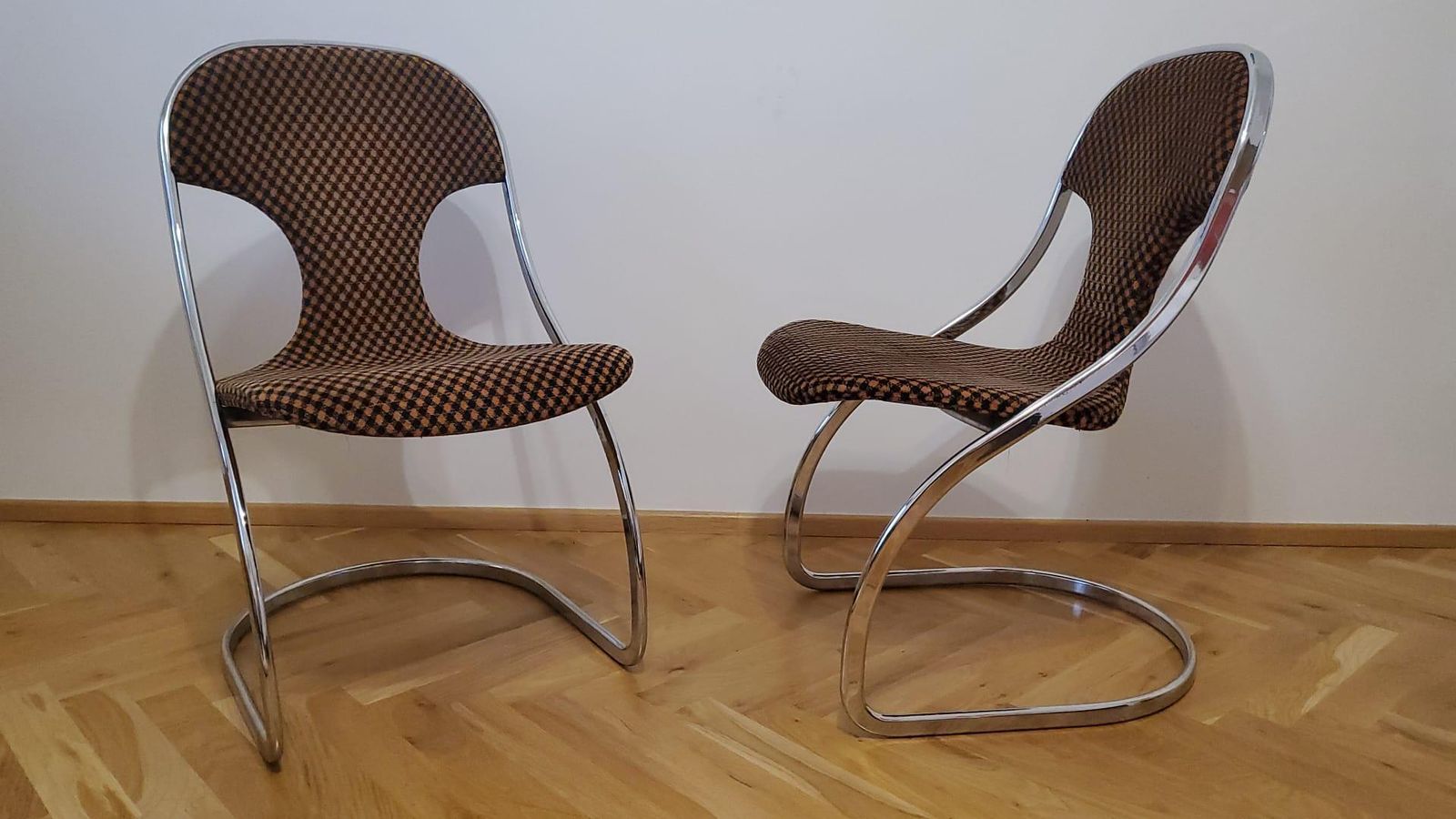 Pair Of Rare Midcentury Chairs In Style Of Gastone Rinaldi, Italy. 1970s photo Furniture