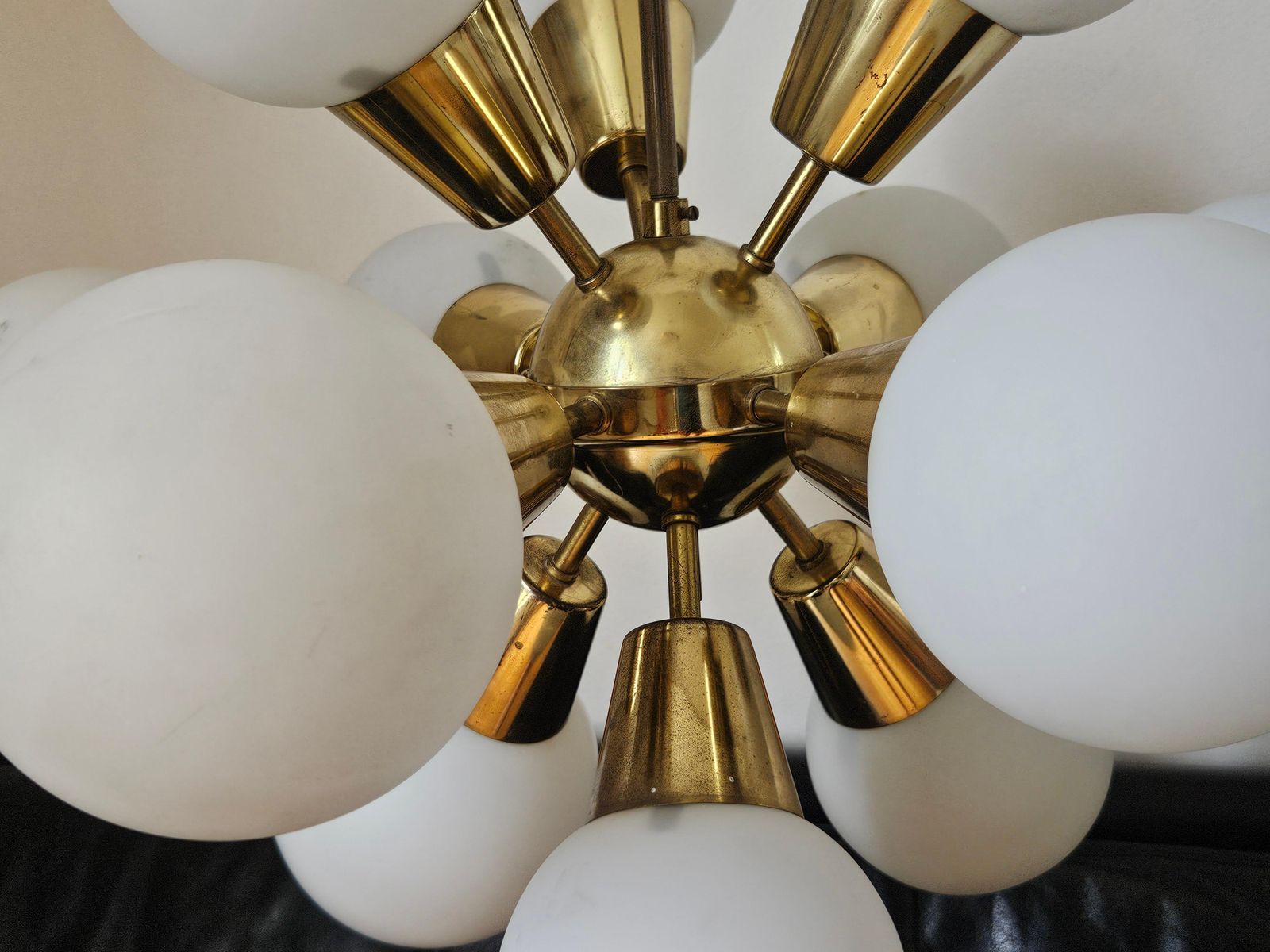 Zeldzame mid-century Sputnik-kroonluchter, Kamenický Šenov, jaren 1970 photo vinterior