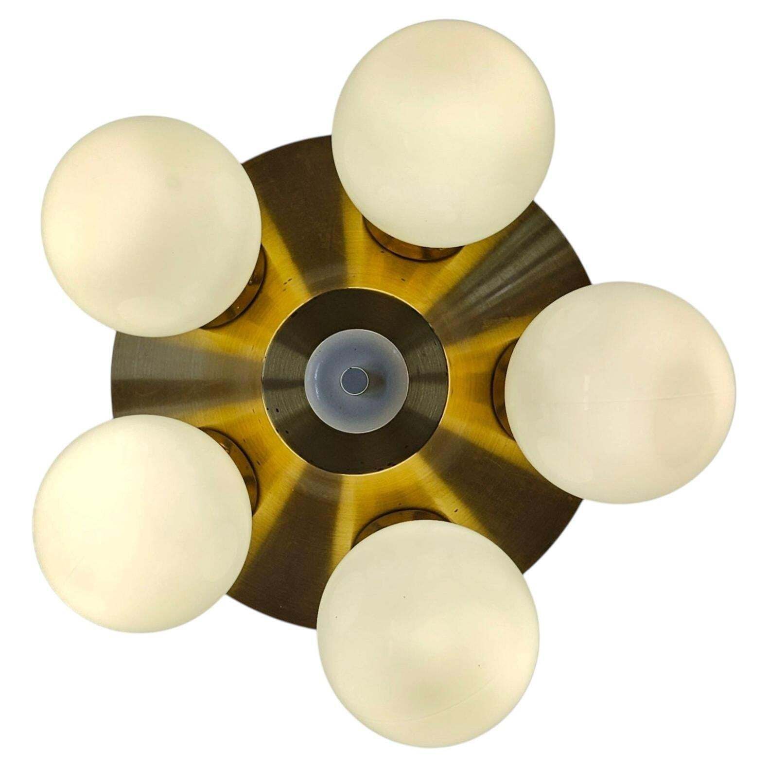 Zeldzame mid-century inbouw sputniklamp, Space Age, jaren 1970