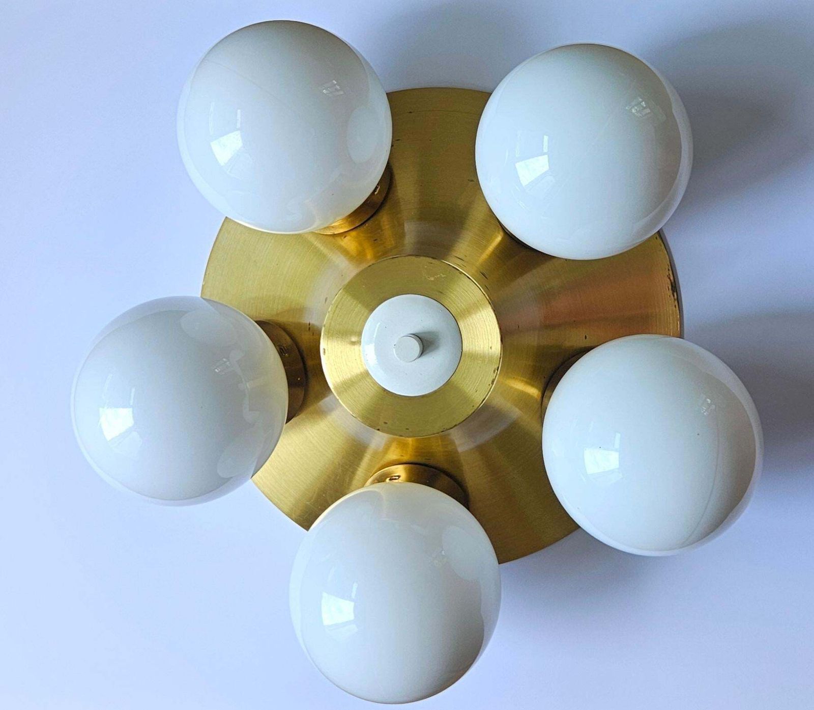 Zeldzame mid-century inbouw sputniklamp, Space Age, jaren 1970 photo furniture