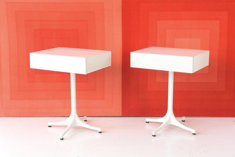 Pedestal End Tables By George Nelson For Vitra / Miller, Germany, 1956, Set Of 2