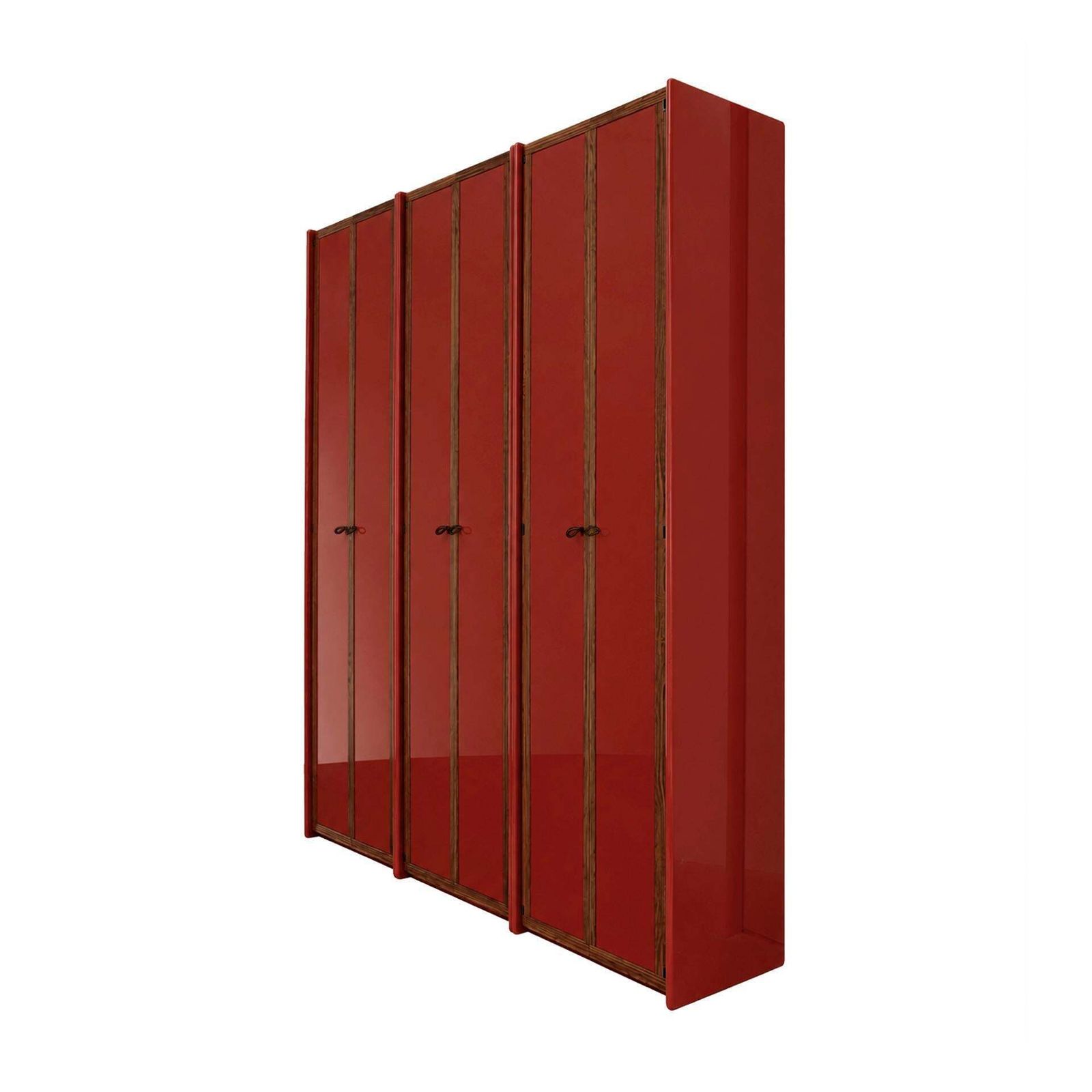Mid Century Afra & Tobia Scarpa Italian Wood Red Lacquer 1960s Tall Cabinet photo buy