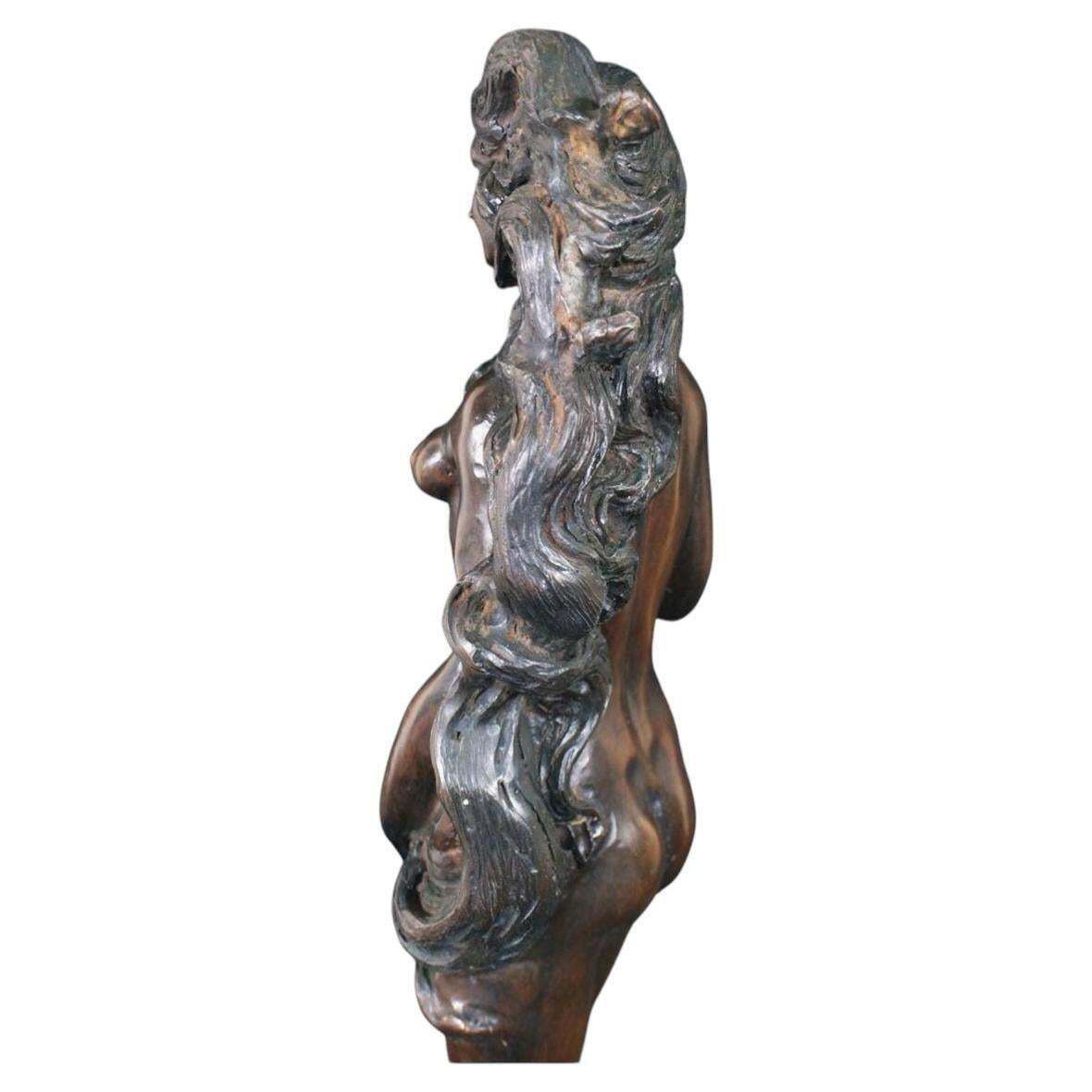 Groot Art Nouveau bronzen beeld van Venus rijzend uit een schelp, toegeschreven aan James Hunt photo 4235.0