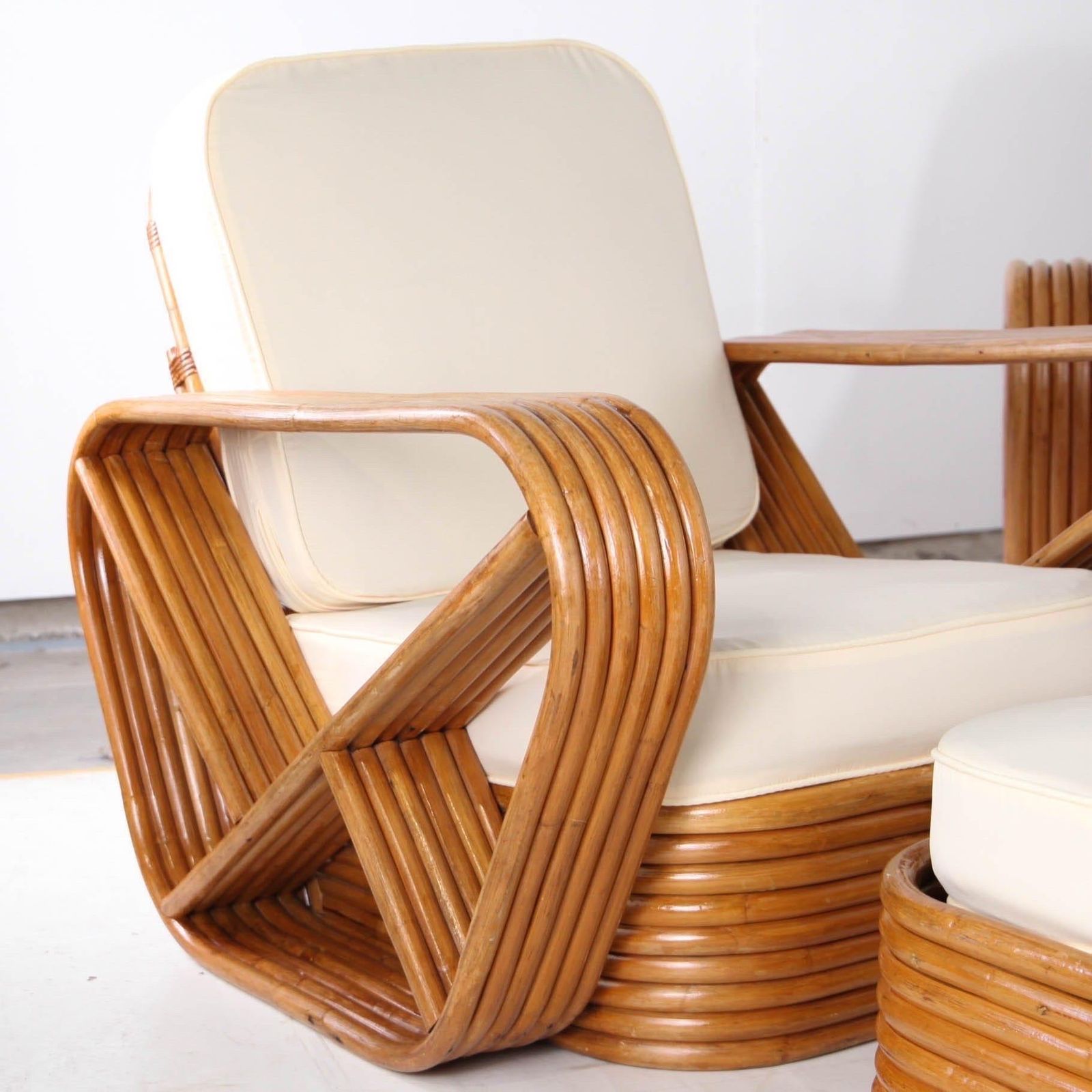 Exceptional Paul Frankl Rattan Living Room Set photo Furniture