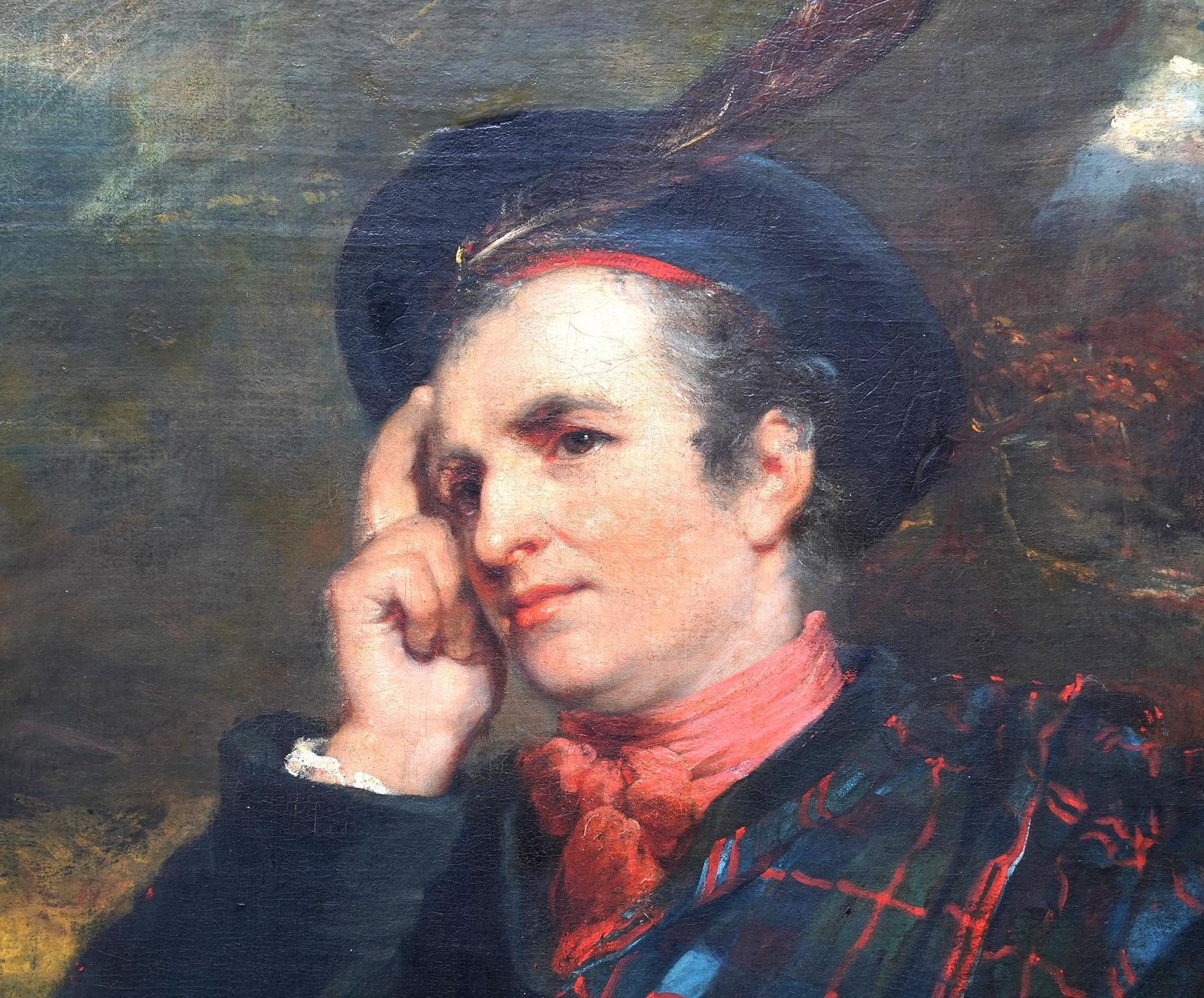 Portrait Of Gentleman In Traditional Scottish Dress Old Master Art Oil Painting photo Art