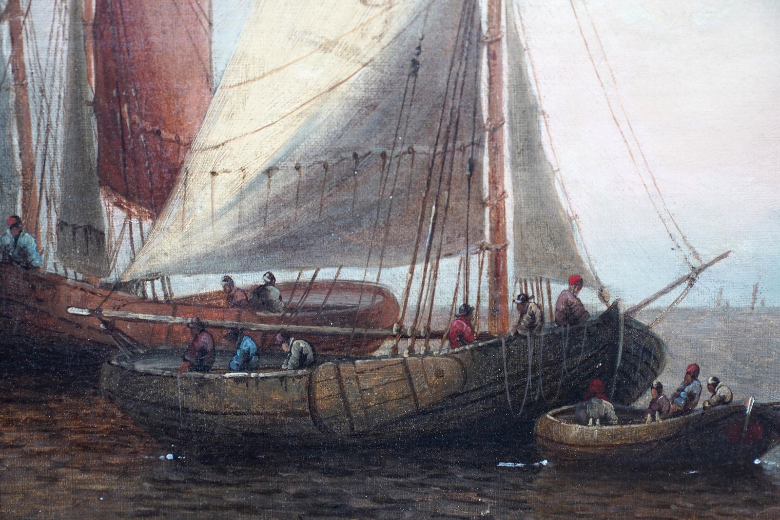 Marine Seascape   Dutch Old Master Nautical Art Oil Painting Sailing Boats photo 4076.0