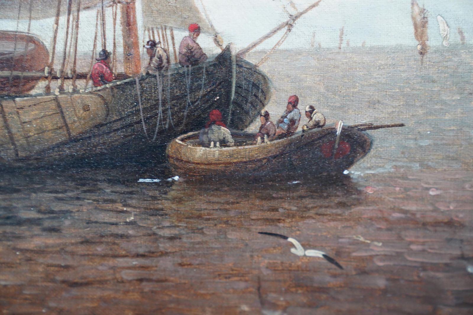 Marine Seascape   Dutch Old Master Nautical Art Oil Painting Sailing Boats photo buy