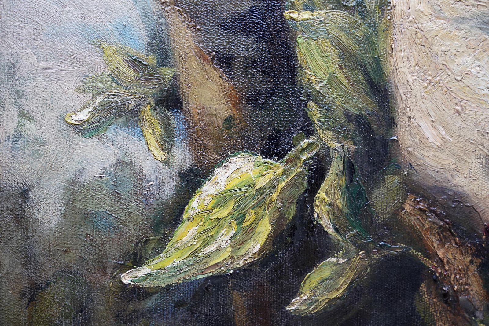 8152.0 Tree Nymph In A Landscape   American Impressionist 1920's Art Oil Painting photo