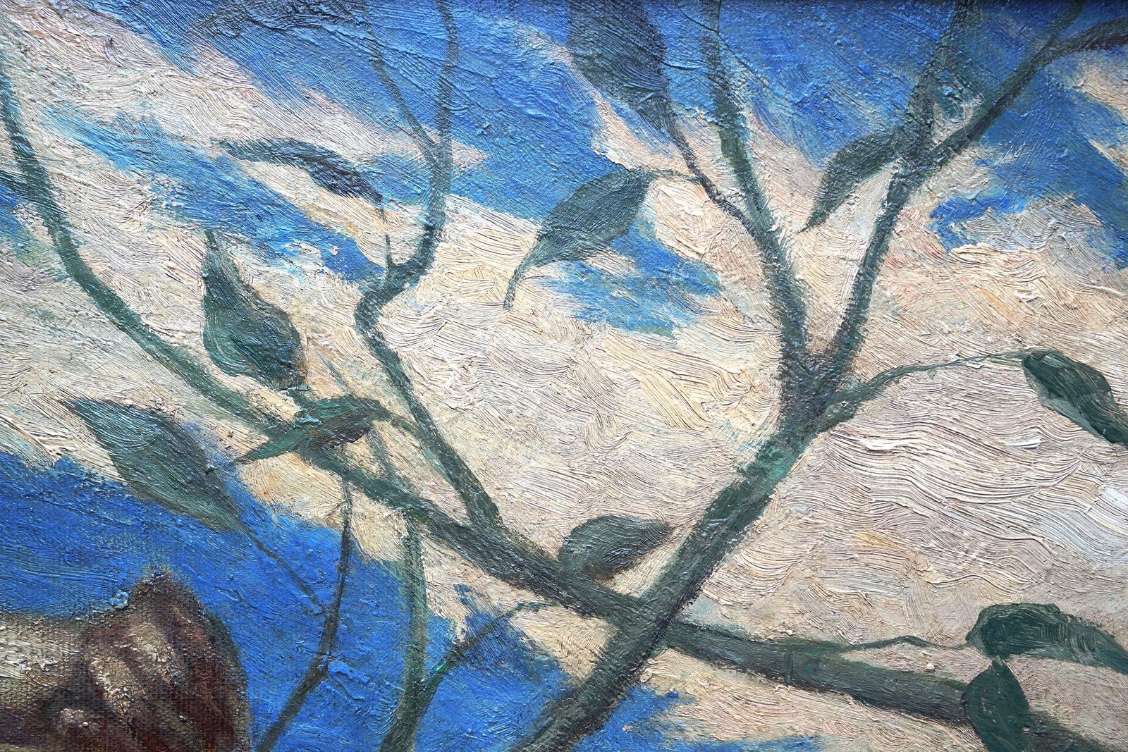 photo vinterior Tree Nymph In A Landscape   American Impressionist 1920's Art Oil Painting
