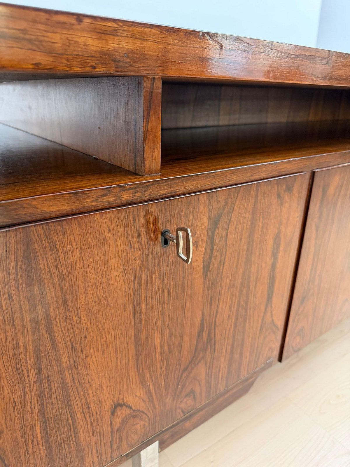 photo for sale Mid Century Desk, Rosewood Veneer, Germany, Circa 1960