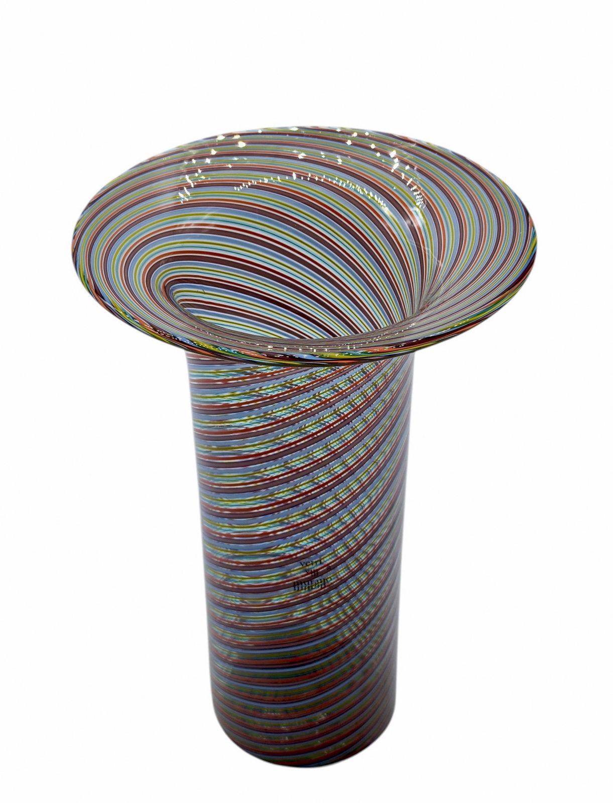 Lino Tagliapietra For Effetre International Vase In Murano Glass, Italy 1980 photo for sale