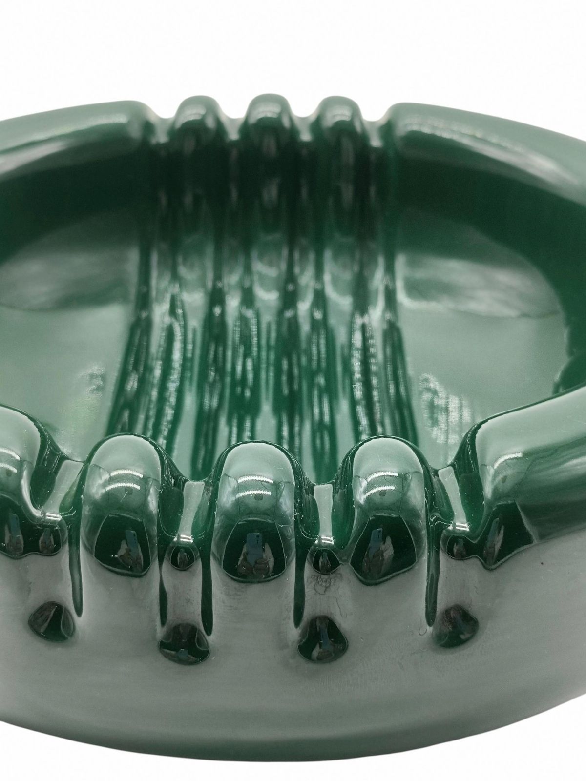 Enzo Bioli For Il Picchio Centrotavola In Green Ceramic, Italy 1960s photo 546.0