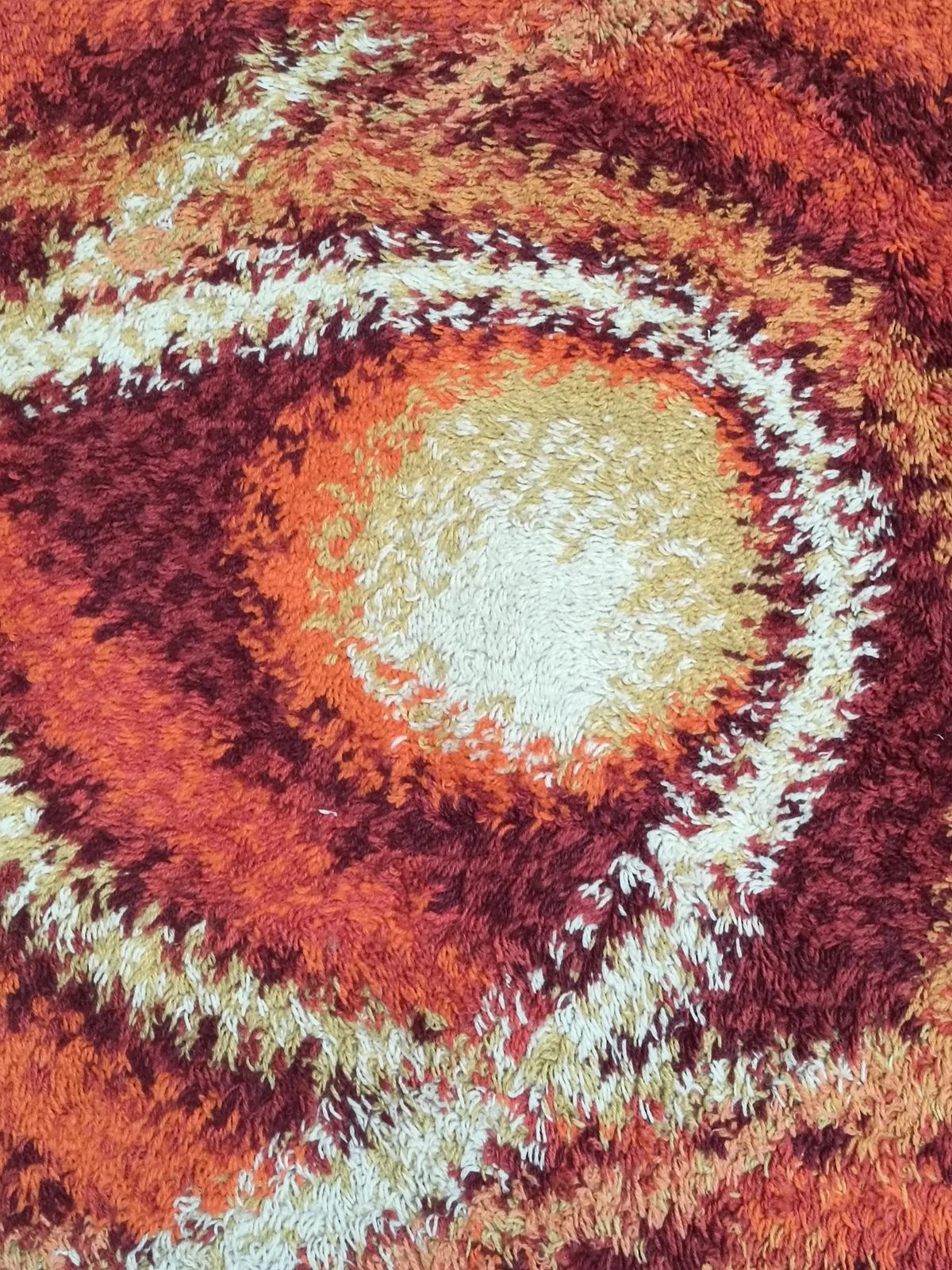 Samit Borgosesia Pure Wool Rug With Geometric Patterns, Mod. Iris, 1970 photo buy